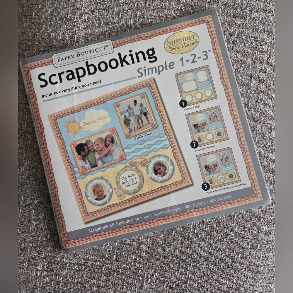 Debbie Mumm Summer Paper Boutique Scrapbooking Simple Kit 16-12x12 Pages NEW